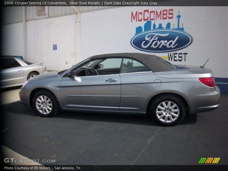 Silver Steel Metallic / Dark Slate Gray/Light Slate Gray 2008 Chrysler Sebring LX Convertible
