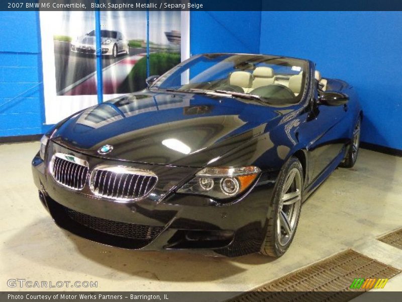Black Sapphire Metallic / Sepang Beige 2007 BMW M6 Convertible