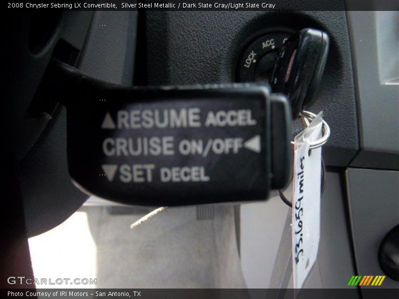 Silver Steel Metallic / Dark Slate Gray/Light Slate Gray 2008 Chrysler Sebring LX Convertible