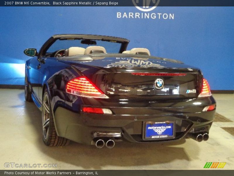 Black Sapphire Metallic / Sepang Beige 2007 BMW M6 Convertible