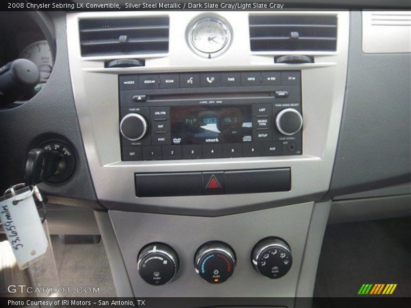 Silver Steel Metallic / Dark Slate Gray/Light Slate Gray 2008 Chrysler Sebring LX Convertible