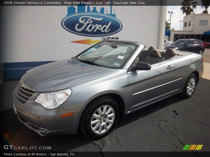 Silver Steel Metallic / Dark Slate Gray/Light Slate Gray 2008 Chrysler Sebring LX Convertible