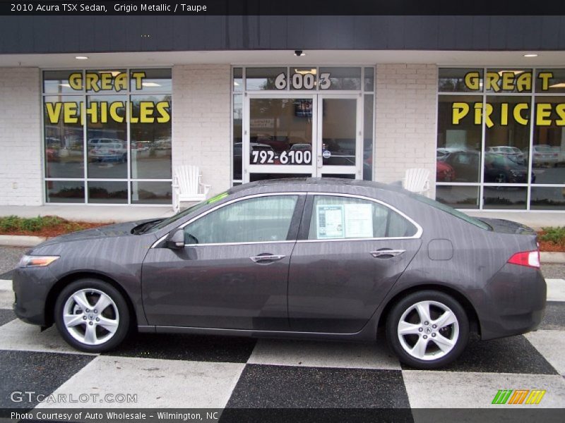 Grigio Metallic / Taupe 2010 Acura TSX Sedan