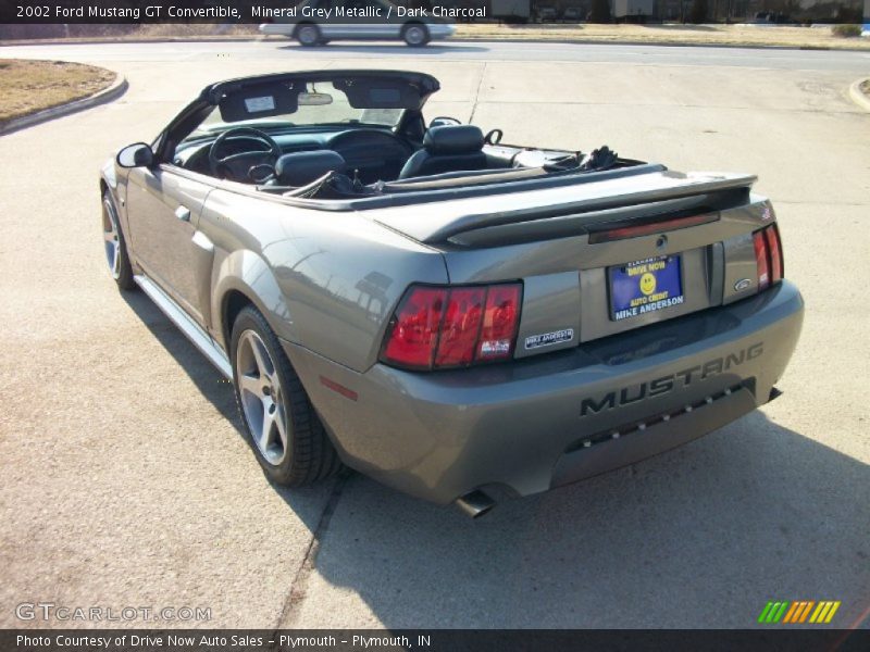 Mineral Grey Metallic / Dark Charcoal 2002 Ford Mustang GT Convertible