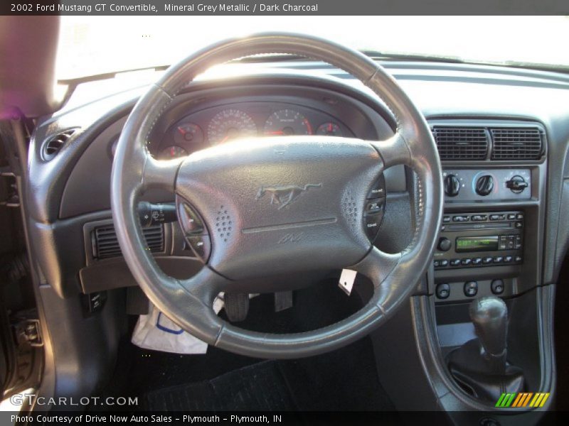 Mineral Grey Metallic / Dark Charcoal 2002 Ford Mustang GT Convertible