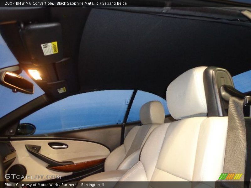 Black Sapphire Metallic / Sepang Beige 2007 BMW M6 Convertible