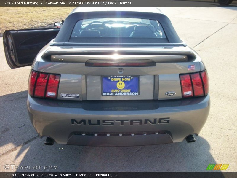 Mineral Grey Metallic / Dark Charcoal 2002 Ford Mustang GT Convertible