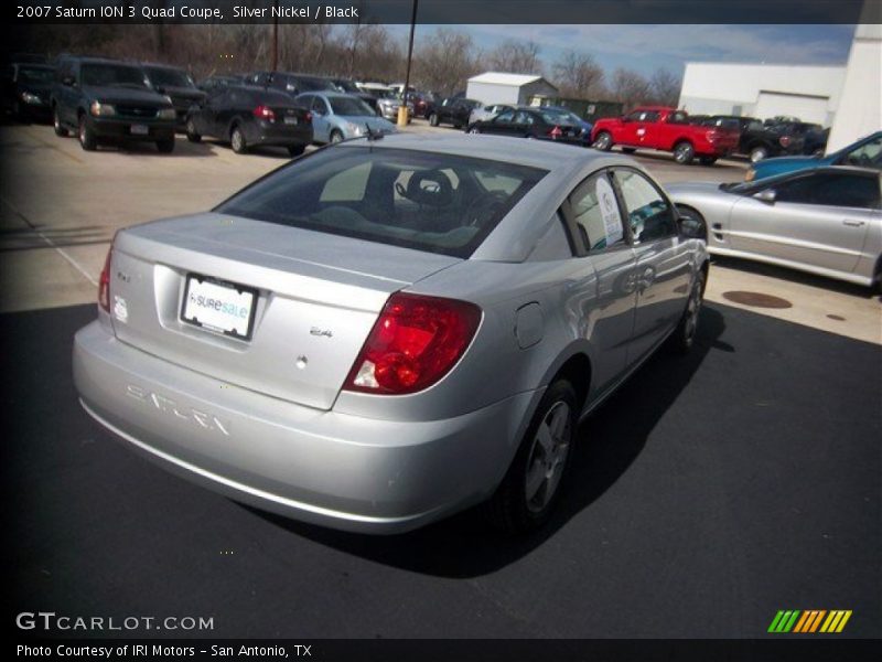 Silver Nickel / Black 2007 Saturn ION 3 Quad Coupe