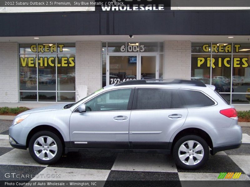 Sky Blue Metallic / Off Black 2012 Subaru Outback 2.5i Premium