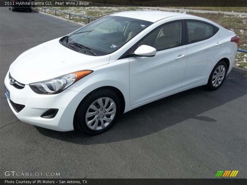 Pearl White / Beige 2011 Hyundai Elantra GLS