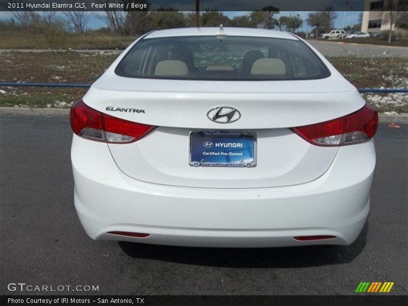 Pearl White / Beige 2011 Hyundai Elantra GLS