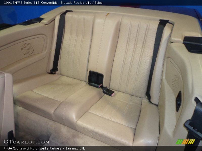 Rear Seat of 1991 3 Series 318i Convertible