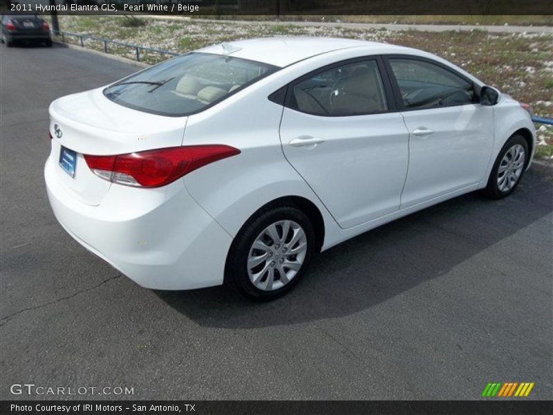 Pearl White / Beige 2011 Hyundai Elantra GLS