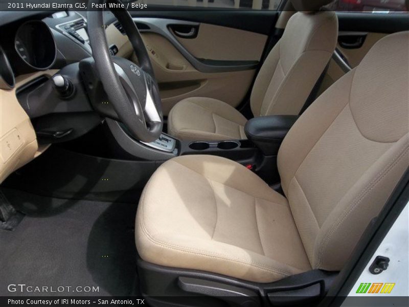 Pearl White / Beige 2011 Hyundai Elantra GLS