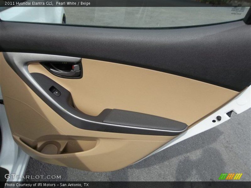 Pearl White / Beige 2011 Hyundai Elantra GLS