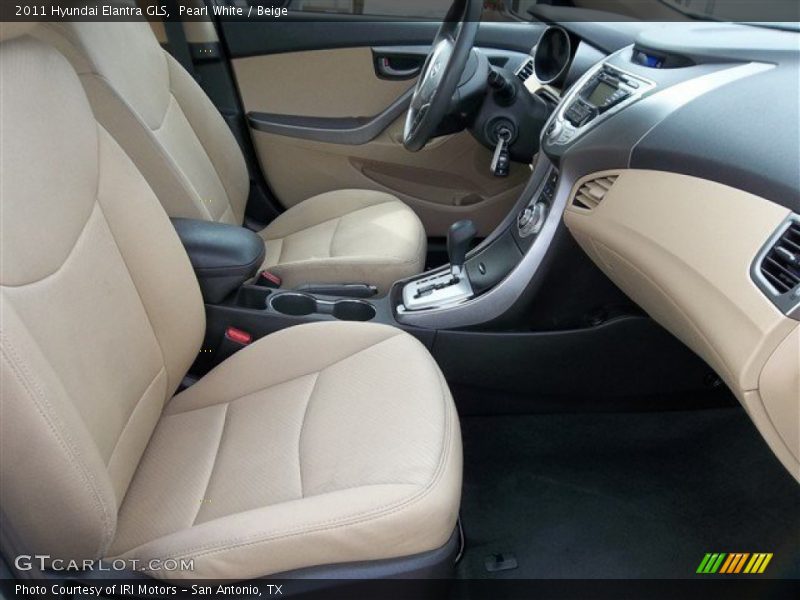 Pearl White / Beige 2011 Hyundai Elantra GLS