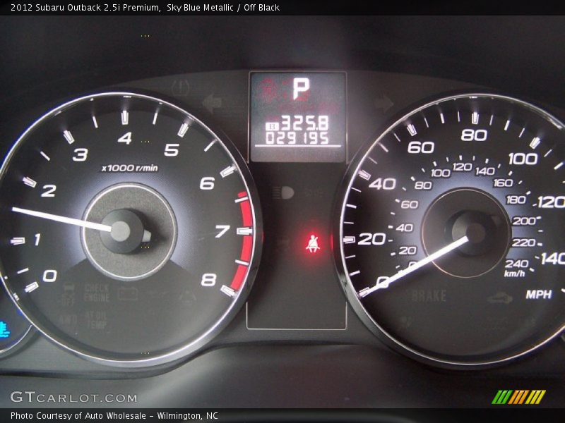 Sky Blue Metallic / Off Black 2012 Subaru Outback 2.5i Premium