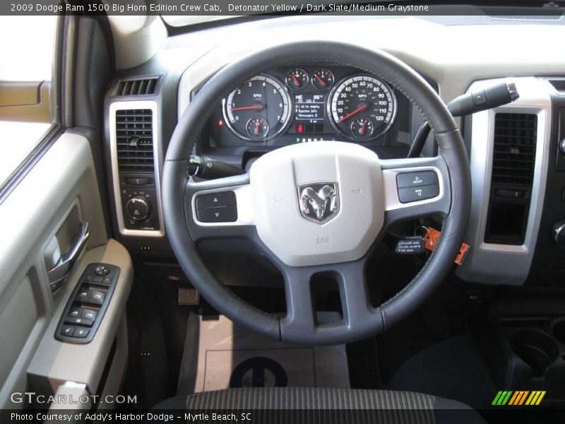 Detonator Yellow / Dark Slate/Medium Graystone 2009 Dodge Ram 1500 Big Horn Edition Crew Cab