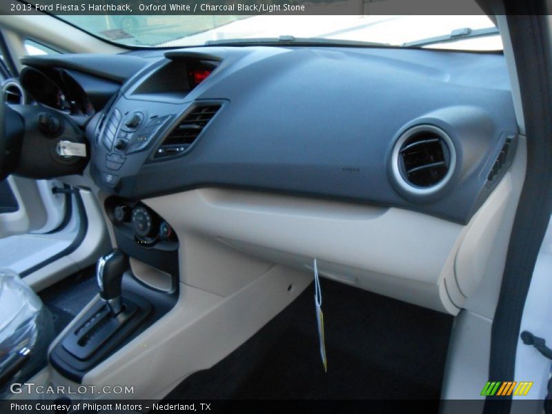 Oxford White / Charcoal Black/Light Stone 2013 Ford Fiesta S Hatchback