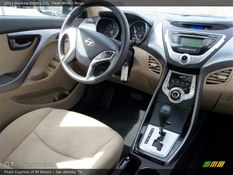 Pearl White / Beige 2011 Hyundai Elantra GLS