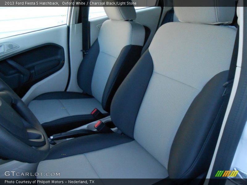 Oxford White / Charcoal Black/Light Stone 2013 Ford Fiesta S Hatchback