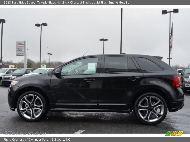Tuxedo Black Metallic / Charcoal Black/Liquid Silver Smoke Metallic 2013 Ford Edge Sport