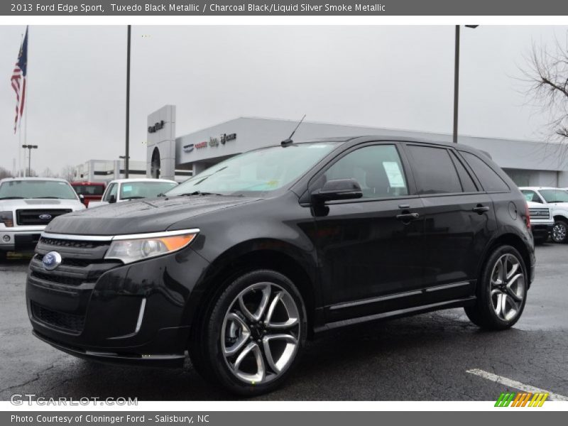 Tuxedo Black Metallic / Charcoal Black/Liquid Silver Smoke Metallic 2013 Ford Edge Sport