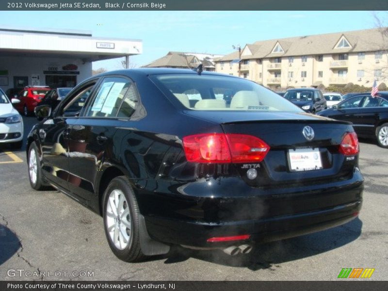 Black / Cornsilk Beige 2012 Volkswagen Jetta SE Sedan