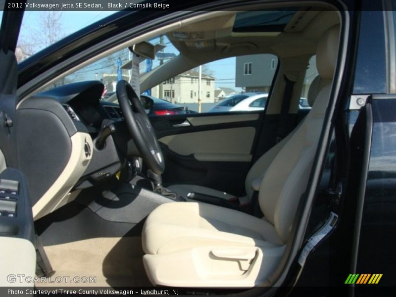 Black / Cornsilk Beige 2012 Volkswagen Jetta SE Sedan