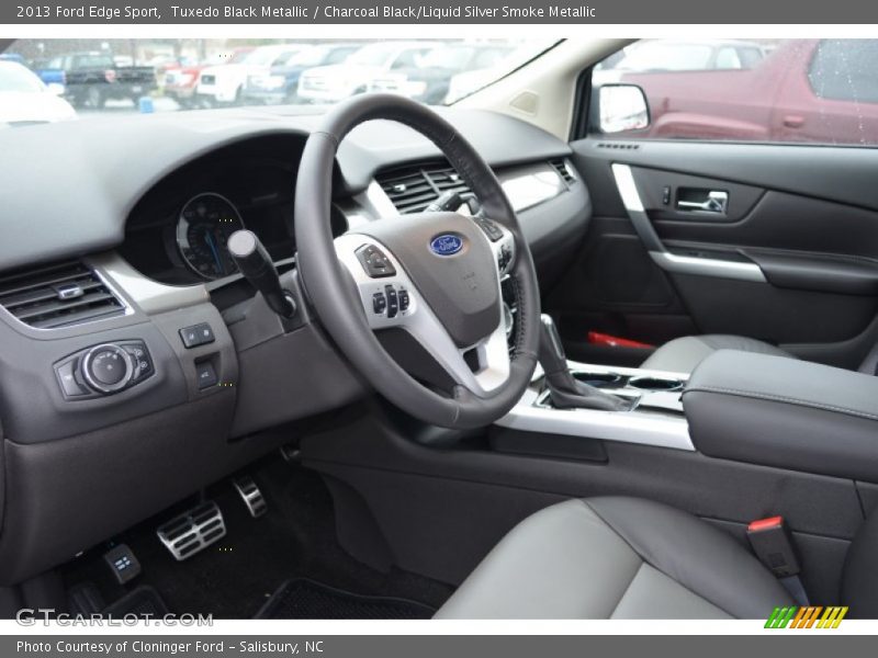 Tuxedo Black Metallic / Charcoal Black/Liquid Silver Smoke Metallic 2013 Ford Edge Sport