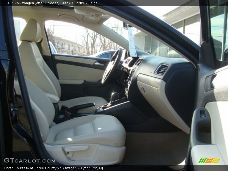 Black / Cornsilk Beige 2012 Volkswagen Jetta SE Sedan
