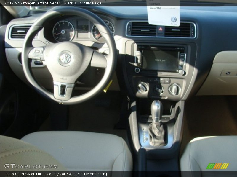 Black / Cornsilk Beige 2012 Volkswagen Jetta SE Sedan