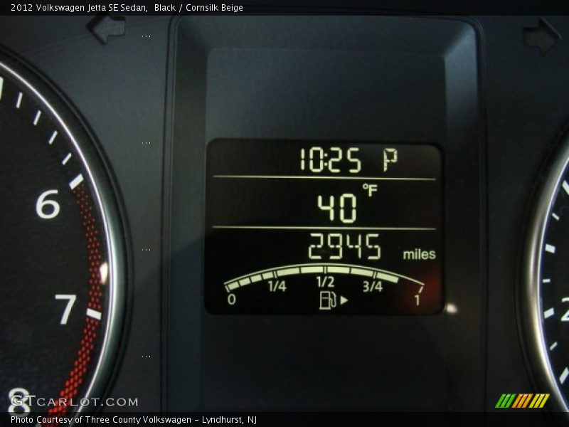 Black / Cornsilk Beige 2012 Volkswagen Jetta SE Sedan