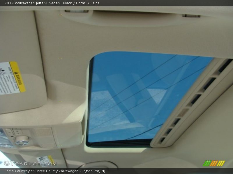 Black / Cornsilk Beige 2012 Volkswagen Jetta SE Sedan