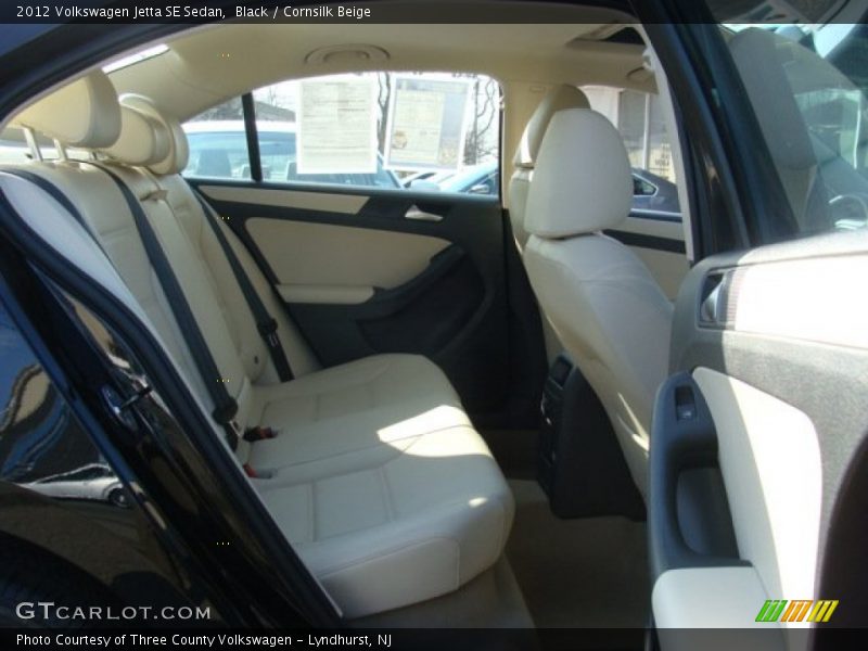 Black / Cornsilk Beige 2012 Volkswagen Jetta SE Sedan