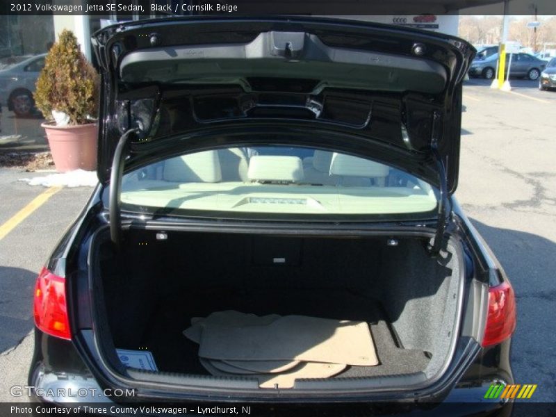 Black / Cornsilk Beige 2012 Volkswagen Jetta SE Sedan