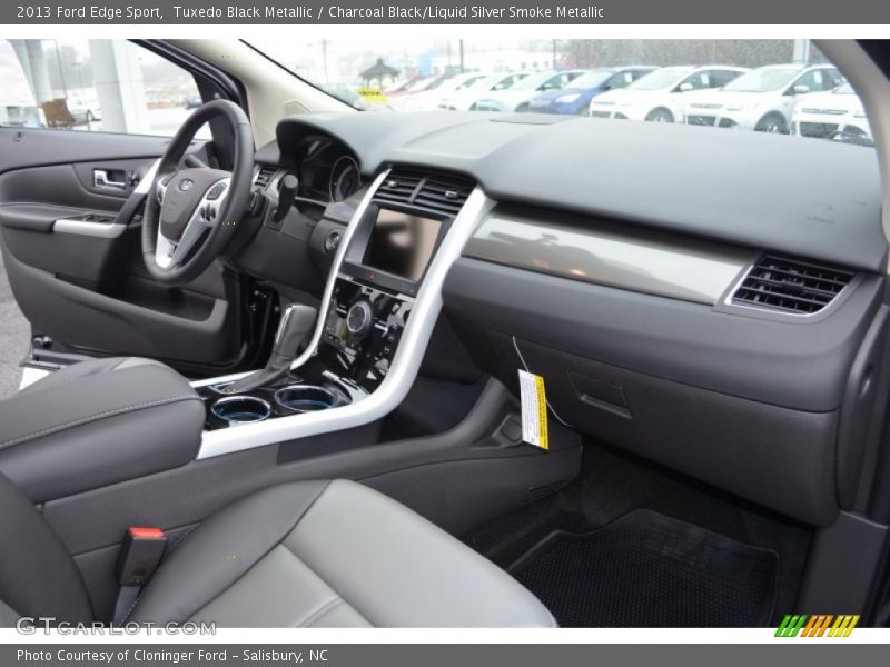 Tuxedo Black Metallic / Charcoal Black/Liquid Silver Smoke Metallic 2013 Ford Edge Sport