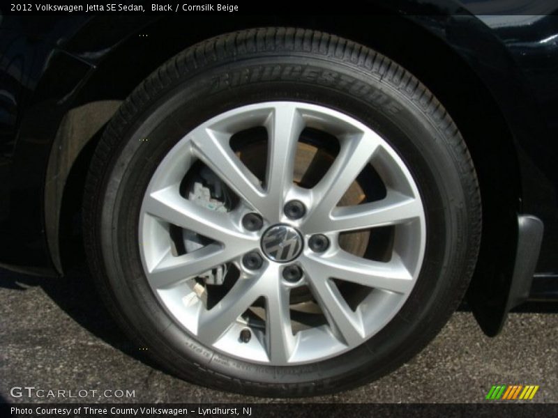 Black / Cornsilk Beige 2012 Volkswagen Jetta SE Sedan