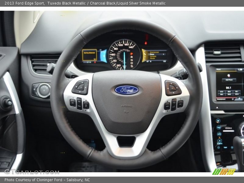 Tuxedo Black Metallic / Charcoal Black/Liquid Silver Smoke Metallic 2013 Ford Edge Sport