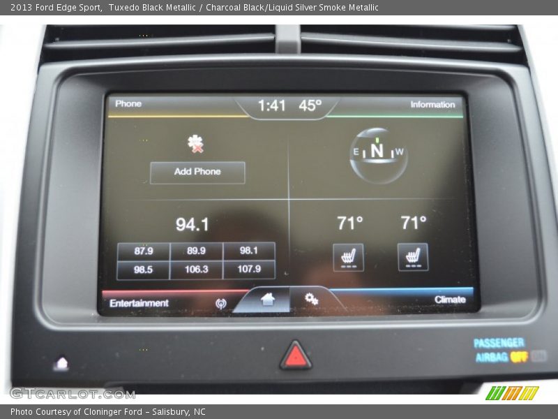 Tuxedo Black Metallic / Charcoal Black/Liquid Silver Smoke Metallic 2013 Ford Edge Sport