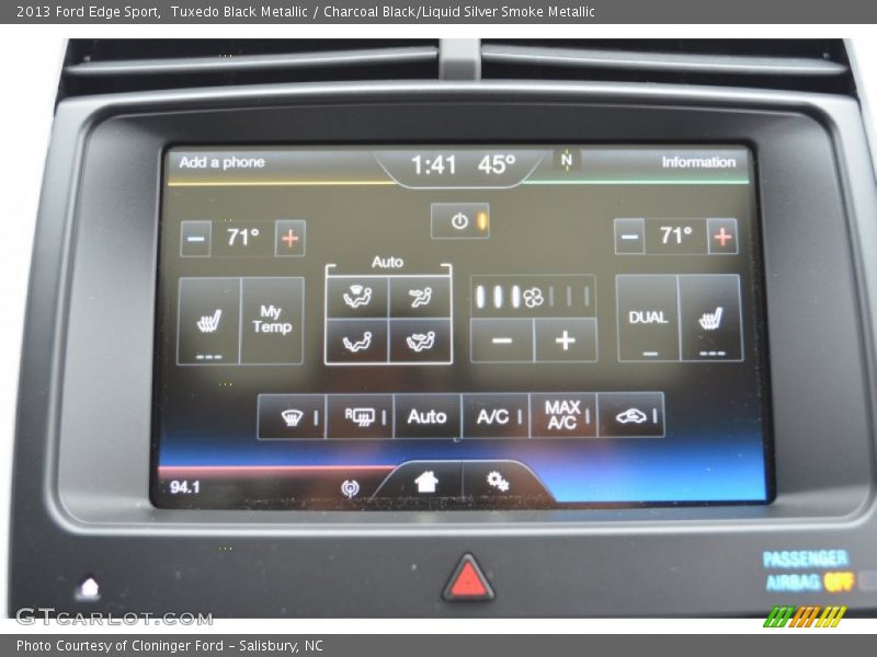 Tuxedo Black Metallic / Charcoal Black/Liquid Silver Smoke Metallic 2013 Ford Edge Sport