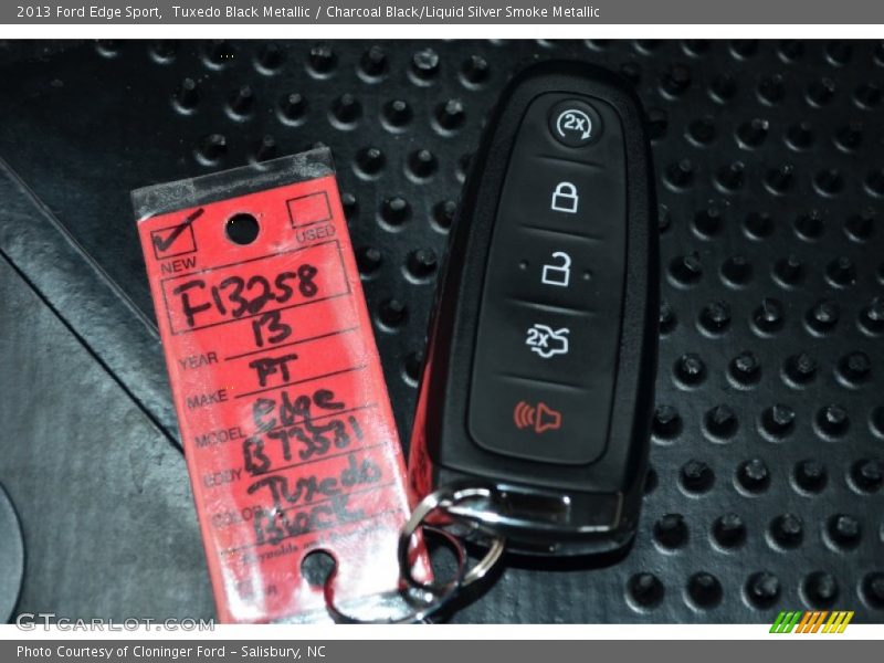 Tuxedo Black Metallic / Charcoal Black/Liquid Silver Smoke Metallic 2013 Ford Edge Sport