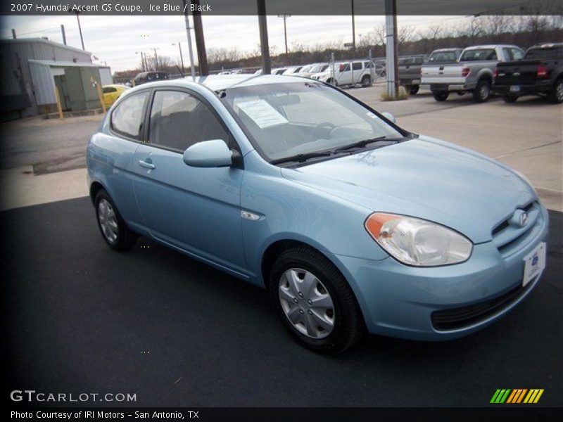 Ice Blue / Black 2007 Hyundai Accent GS Coupe