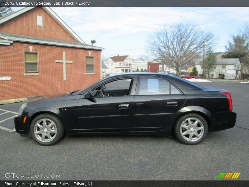 Sable Black / Ebony 2003 Cadillac CTS Sedan