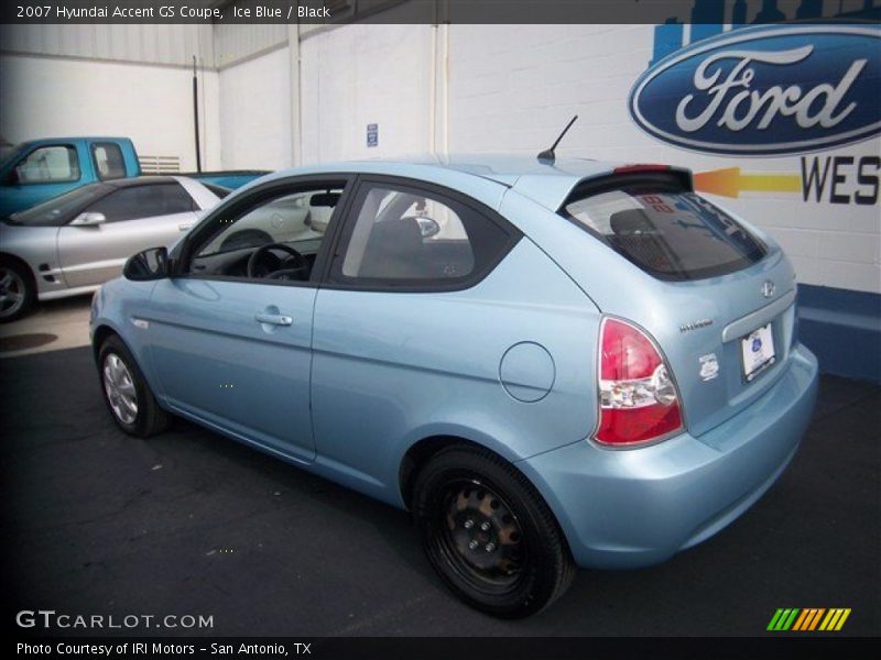Ice Blue / Black 2007 Hyundai Accent GS Coupe