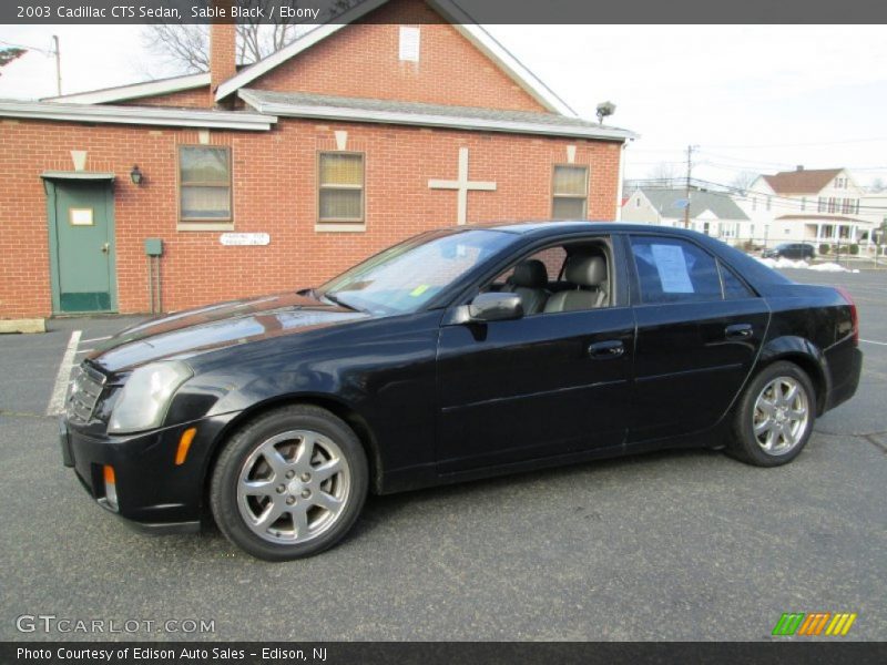 Sable Black / Ebony 2003 Cadillac CTS Sedan