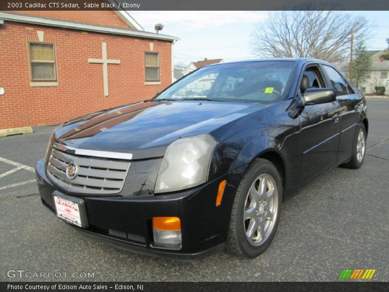Sable Black / Ebony 2003 Cadillac CTS Sedan