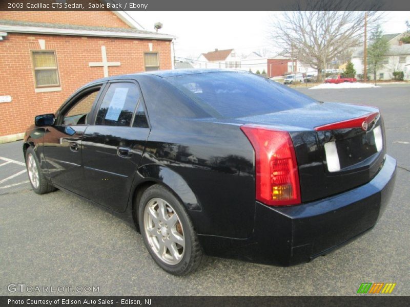 Sable Black / Ebony 2003 Cadillac CTS Sedan