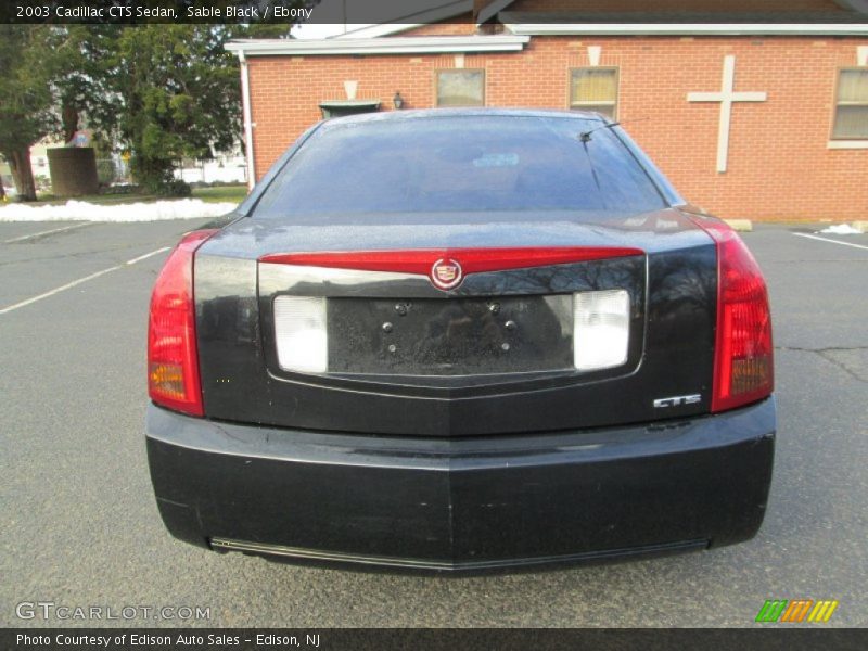Sable Black / Ebony 2003 Cadillac CTS Sedan