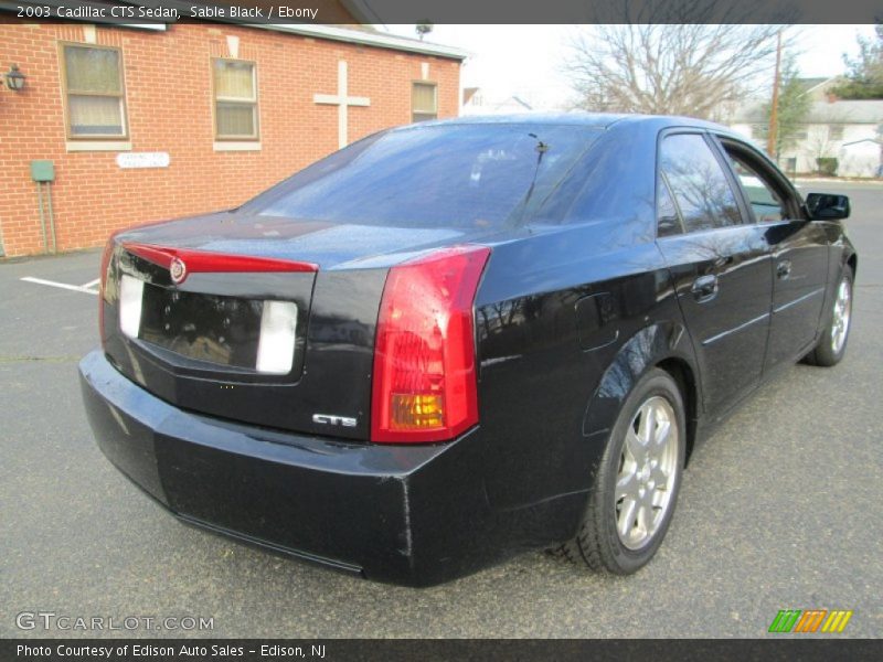 Sable Black / Ebony 2003 Cadillac CTS Sedan